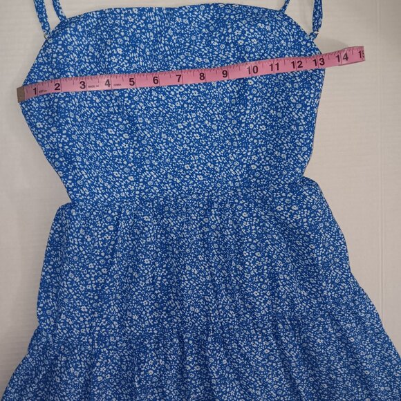 HELLO MOLLY SPAGHETTI STRAP FLORAL OPEN BACK TIERED DRESS - Picture 6 of 13